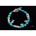 Good Luck (Hamsa) Bracelet with Turquoise Howlite Stones Made in Israel